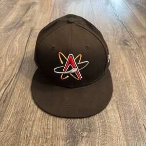 Albuquerque Isotopes New Era All Black 59fifty 7 5/8 MiLB MUSA On Field Cap